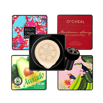 Mushroom Head BB Cream Foundation – Concealer Cushion for Face Makeup, Base Cream with Cushion Compact | GlowPeak