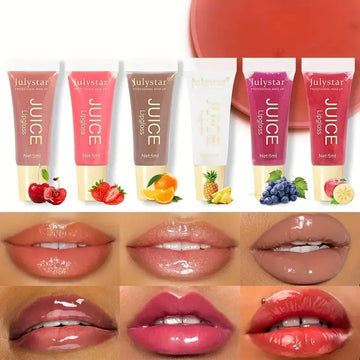 Watery Crystal Clear Jelly Lip Oil | Moisturizing Lip Balm & Smoothing Lip Lines | Fruit-Scented Gloss for Soft Pout | GlowPeak
