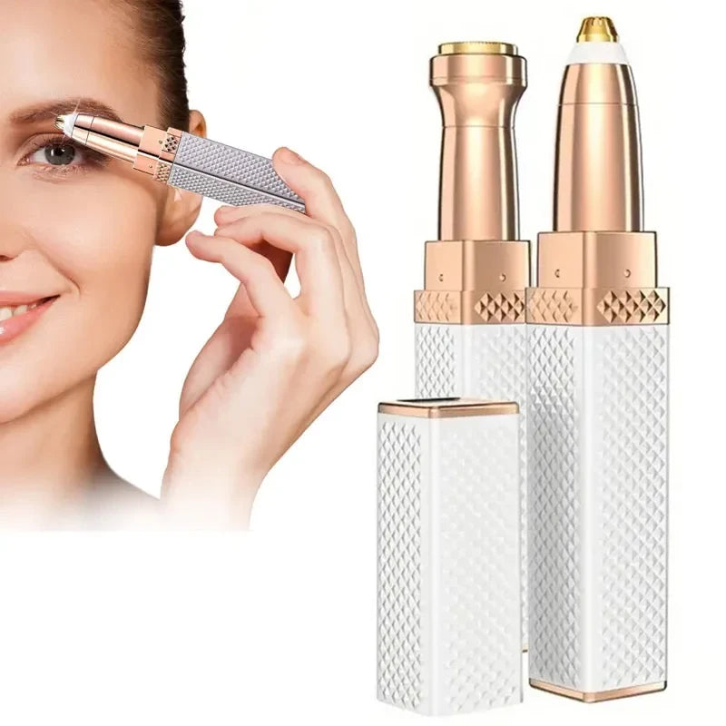 2 in 1 Multifunctional Lipstick Shaver with LED Light – Armpit Hair, Leg Hair, & Eyebrow Shaver, Women's Hair Remover | GlowPeak