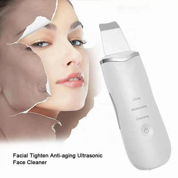 Ultrasonic Skin Scrubber Scrubber Deep Vibrate Facial Cleaner Shovel Face Scrubber Peeling Black Head Remover Facial Massager| GlowPeak