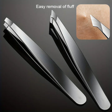Professional Tweezers Set for Eyebrow Hair Removal & Splinter Removal 4-Pieces | Effortless & Relaxed Use | GlowPeak