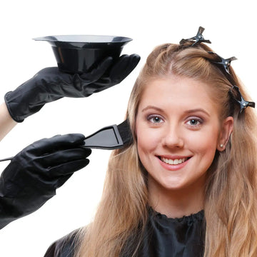 4Pcs Set Hair Dyeing Kit Hair Color Dye Bowl Stirring Brush For Hair Coloring Bleaching DIY Salon Home Hair Dye Tools| GlowPeak