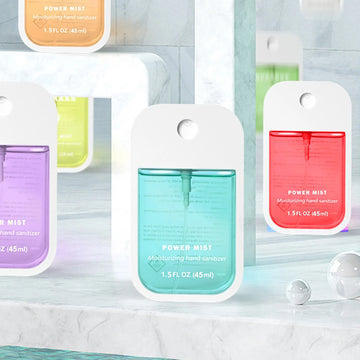 7 Flavors Power Mist Hand Sanitizer – Portable Hydrating Hand Sanitizer Spray for Adults | GlowPeak