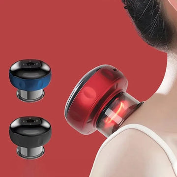 Body Scraping Massage Smart Electric Vacuum Cupping Heating Suction Cup Device Back Neck Arm Massger| GlowPeak