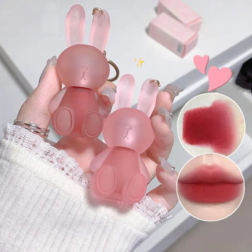 Gege Bear Rabbit Lip Glaze, Matte Velvet Lip Clay Long-lasting Color Non-drying Lipstick| GlowPeak
